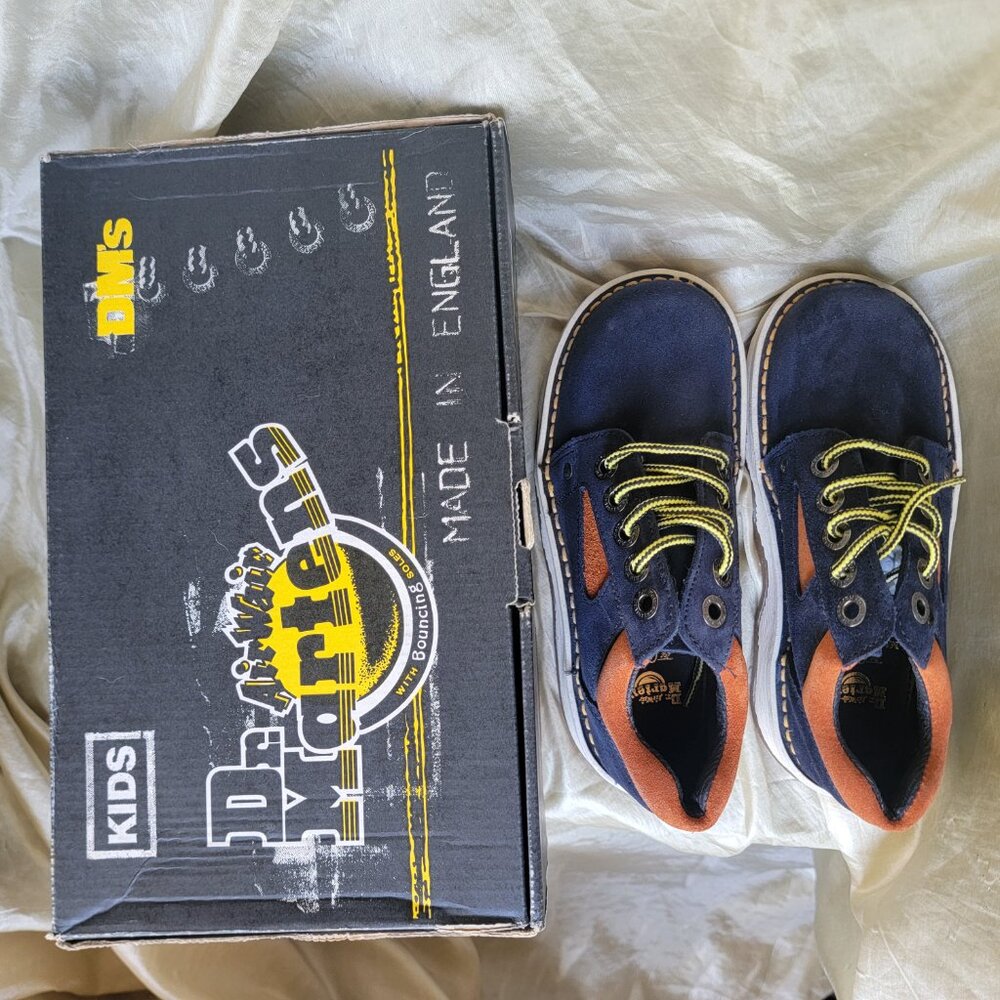 Dr.Martens Air Wair Kids Sneakers Made In Englad Navy and Brown